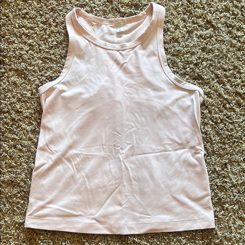 Lululemon Women's Light Pink Athletic Tank - Size 10